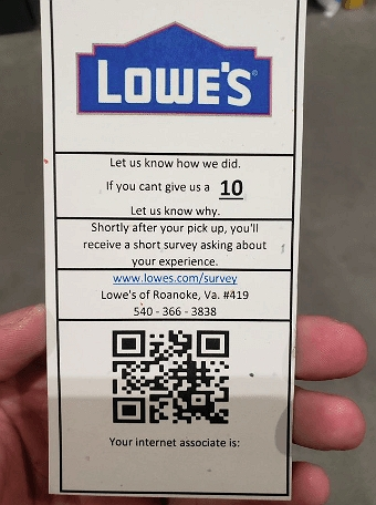 lowes.com/survey qr code